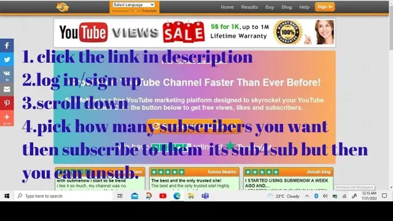 how to get free subscribers on youtube - free Subscribers website 2022