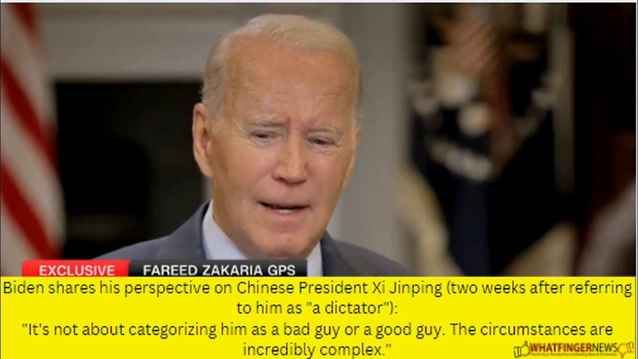 Biden shares his perspective on Chinese President Xi Jinping (two weeks after referring