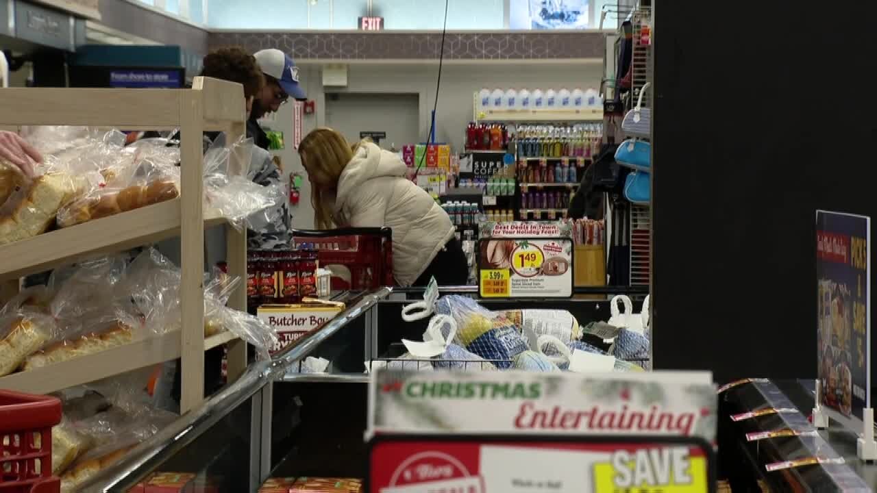 Shoppers stocking up ahead of potential blizzard