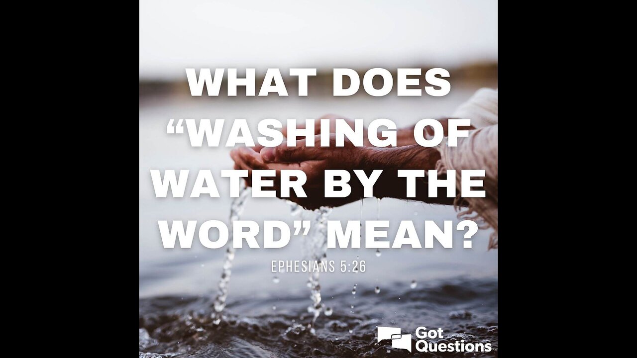 WASHING Away Sins with Water and the POWER of God's Word?