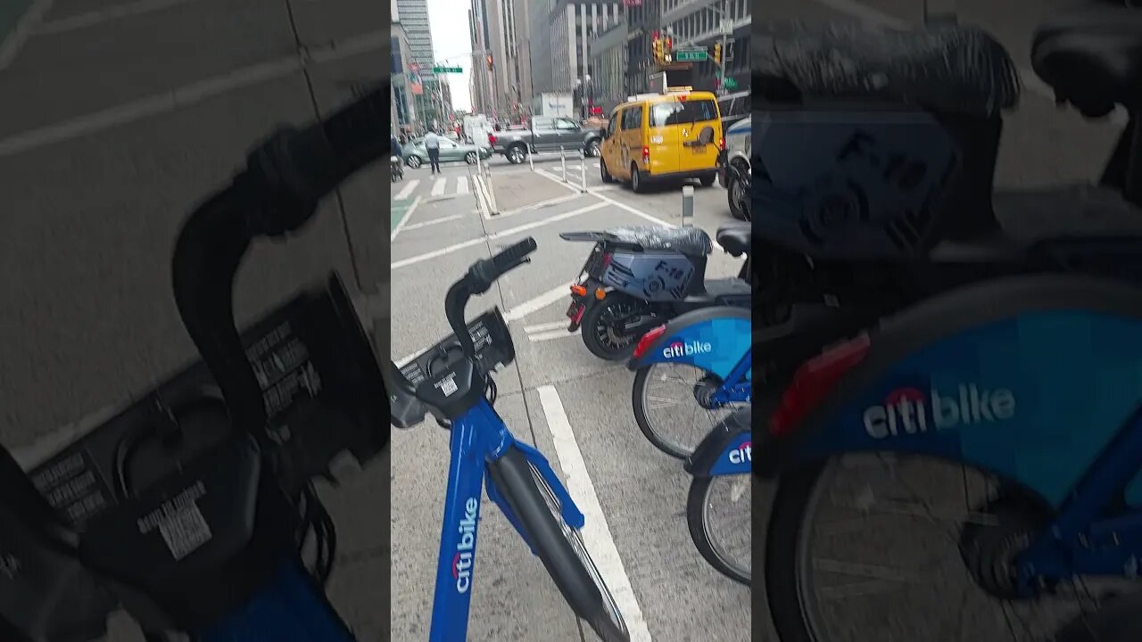 I tried to help someone at the bicycle rental doc in Midtown Manhattan.