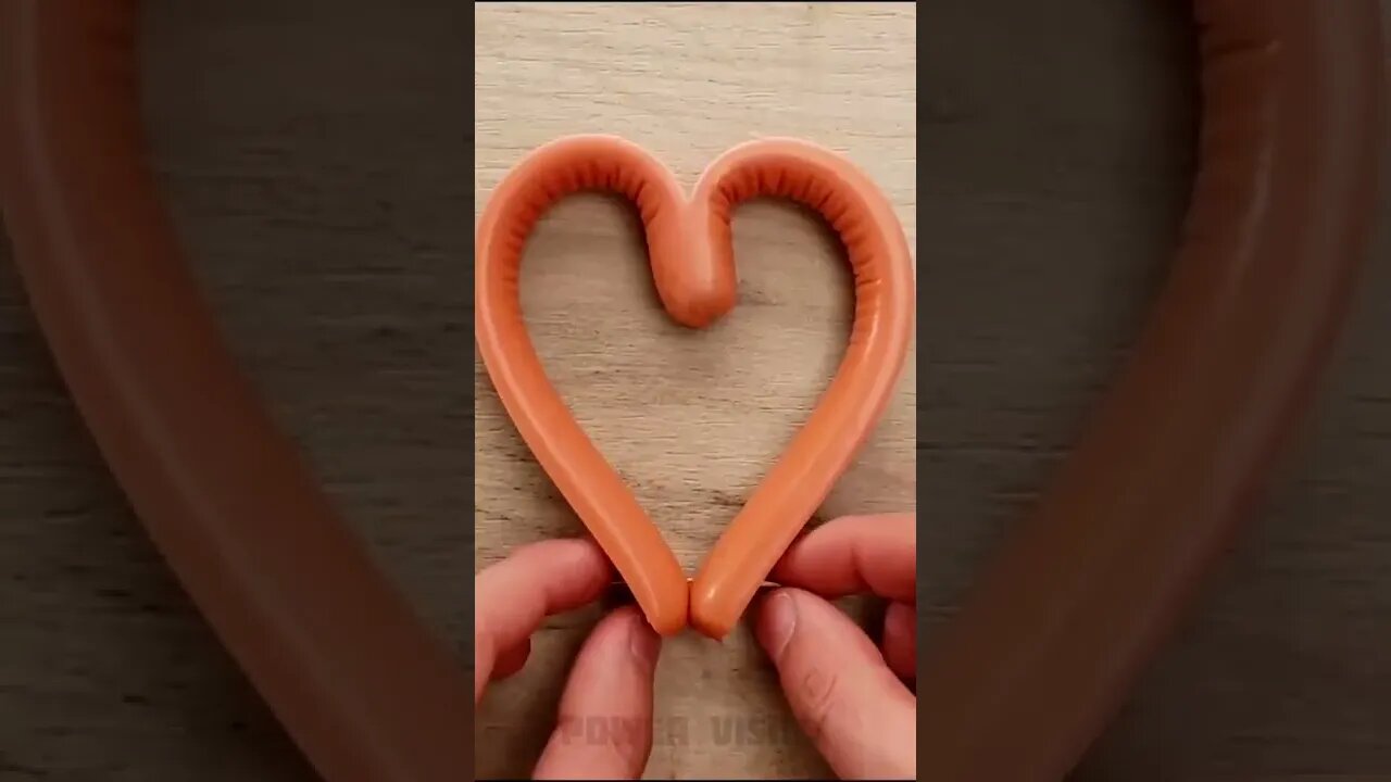 Heart shaped hotdog