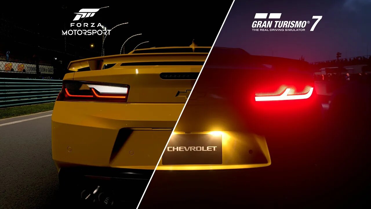 Forza Motorsport vs Gran Turismo 7 Night Effect Comparison Gameplay