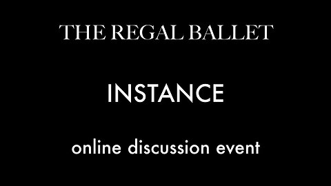 INSTANCE online event - World Ballet Day