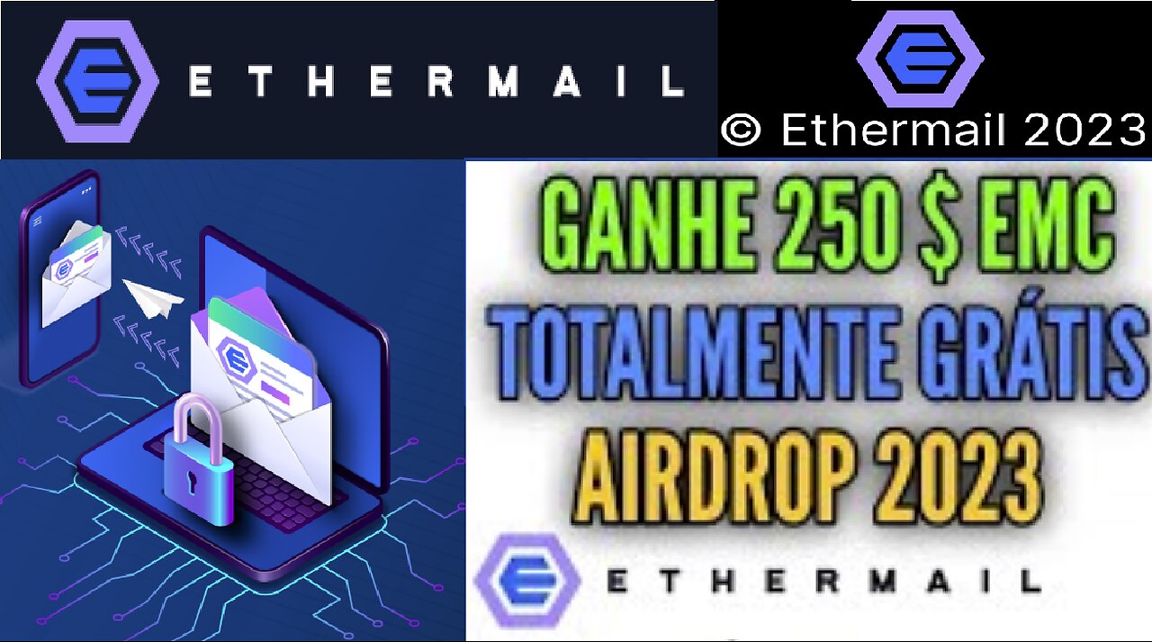 【ETHERMAIL Aidrop】Projeto Promissor | Ganhe grátis 200 Token no Cadastro | 250 por indicação