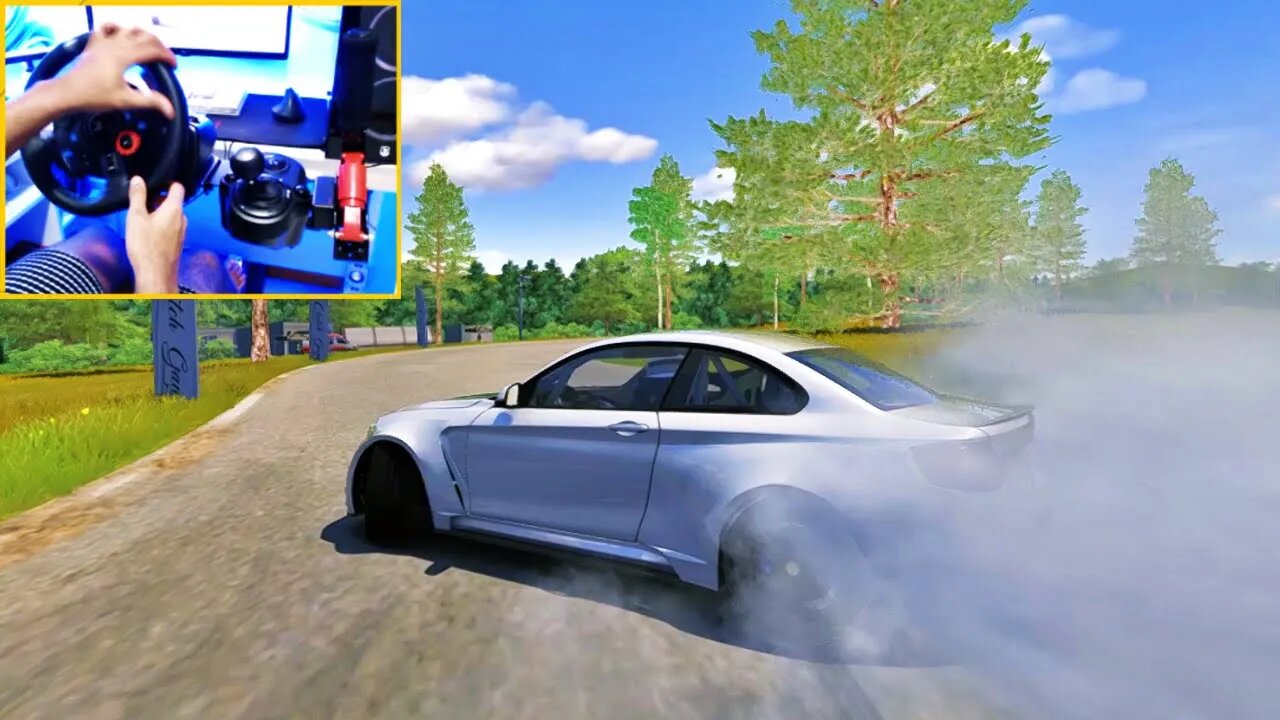 DRIFTING BMW WITH STEERING WHEEL G 29 GAMEPLAY