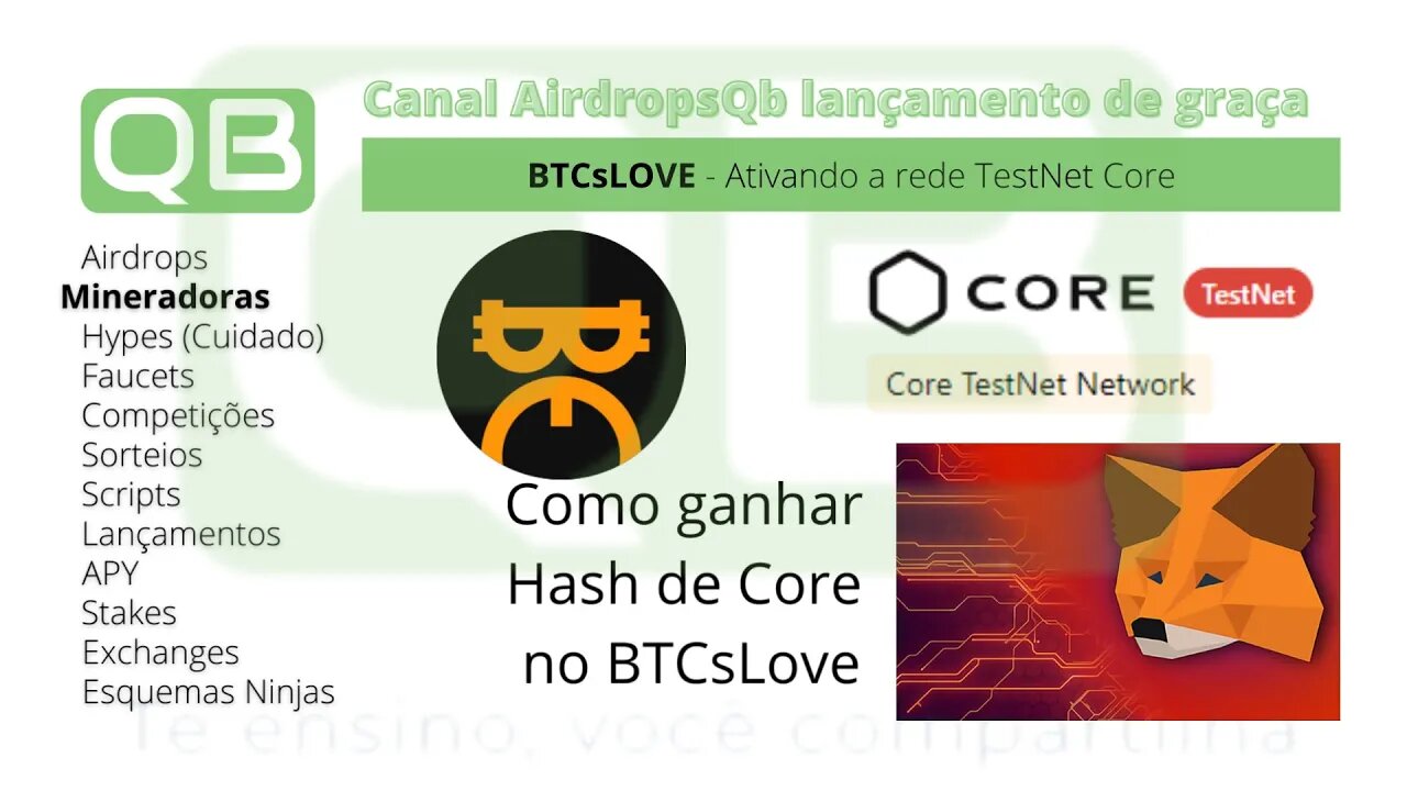 #Metamask - #scan.test.btcs.network #Configurando. #Satoshi #BTCs #Love #Rede #core #Ganhando #Hash