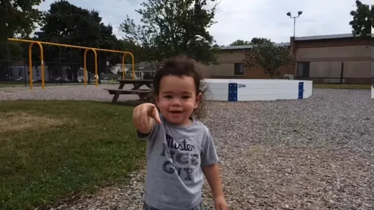 "Drone chasing Tiny and Junior”