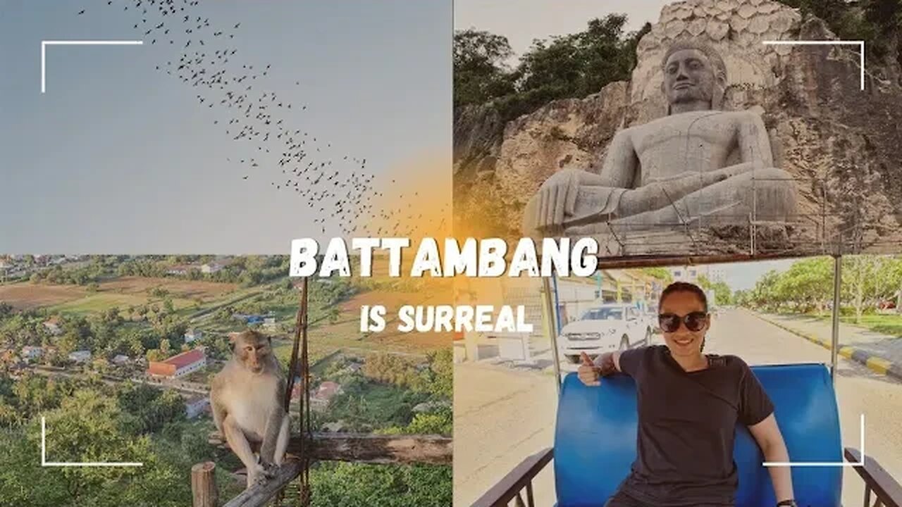 Battambang Is Surreal 🇰🇭 Bat Cave | Hiking Sampeou Mountain | Cambodia's Best City