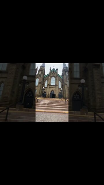 Walking up to St Dunstan’s Basilica Church ￼