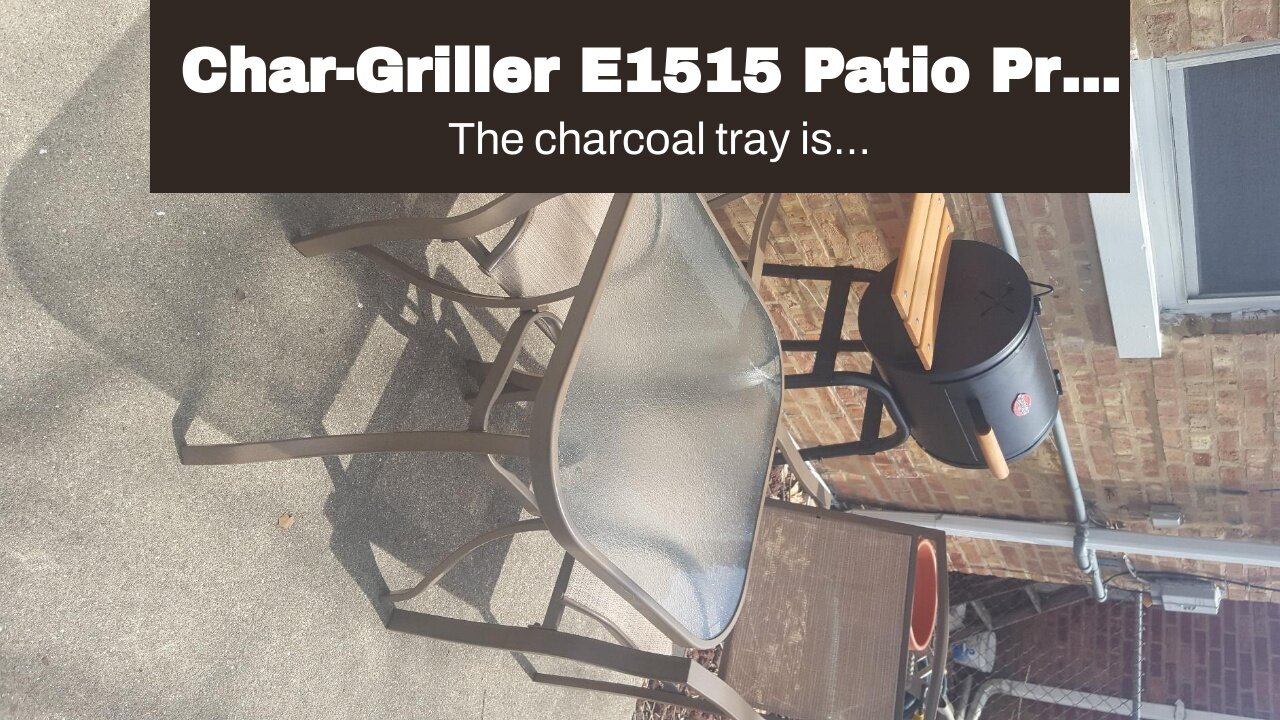 Char-Griller E1515 Patio Pro Charcoal Grill, Black