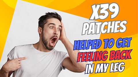 How X39 helped Johnny to get feeling back in his leg!!!