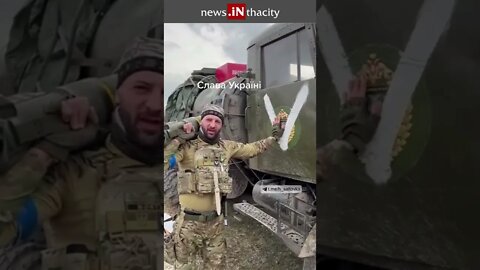 Ukrainian Soldier Captures Russian Vehicle #shorts