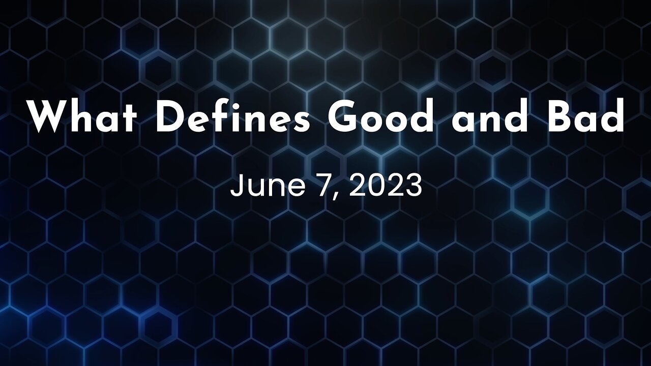 What Defines Good Or Bad | The Seth Pohle Show Ep. 1