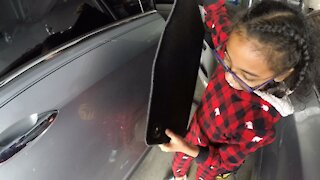 Blasian Babies Vacuum MaMa's SUV For Christmas!