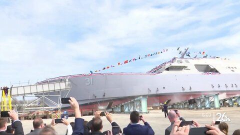 Warship 'USS Cleveland' launch marks end of naval era