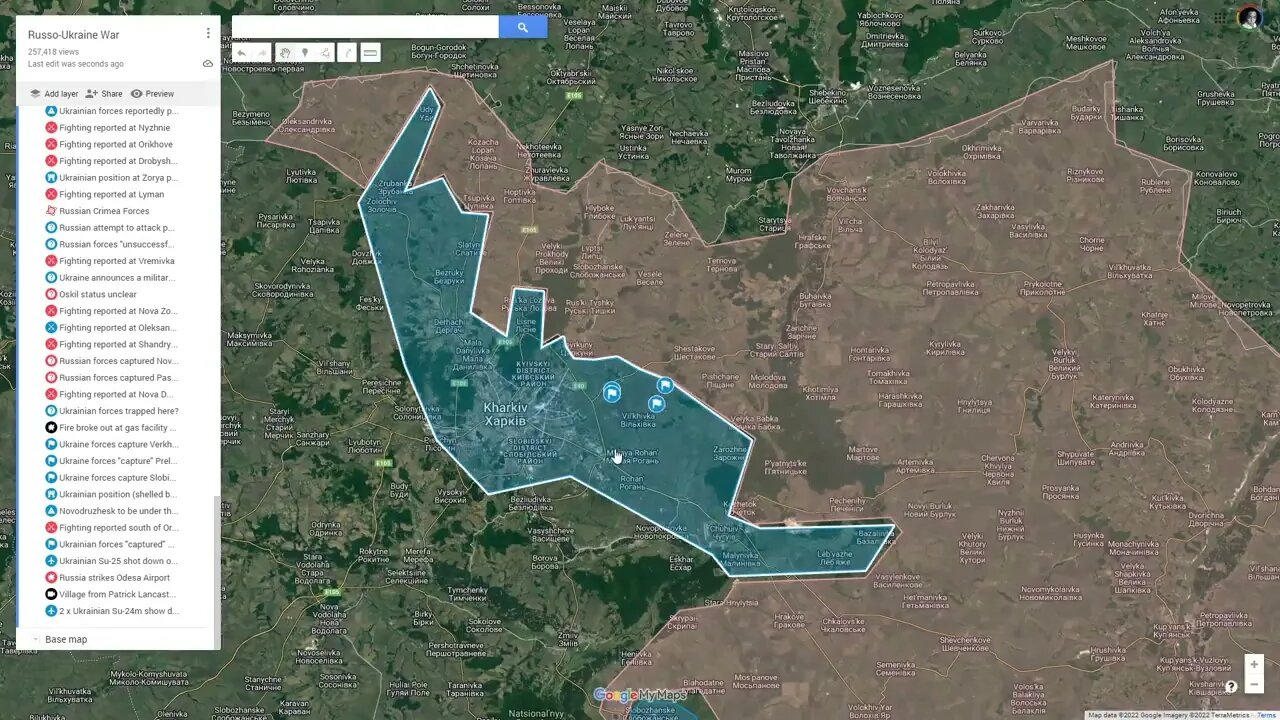 [ Kharkiv Front ] Ukraine forces expand control of Kharkiv region : capturing Verkhnya Rohanka