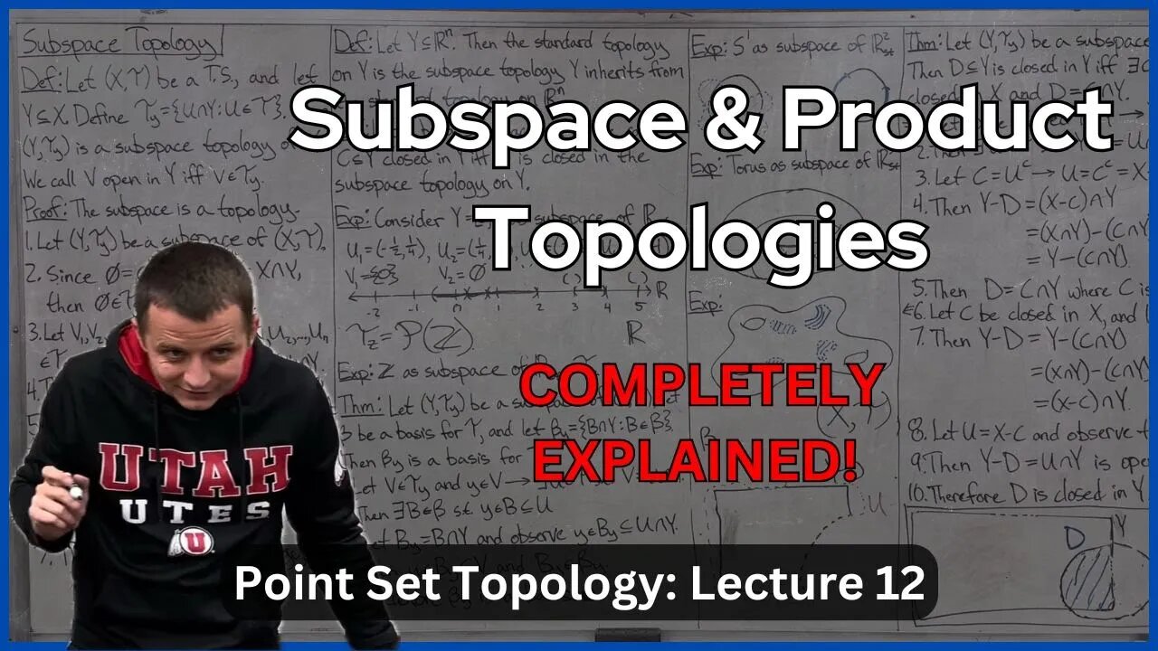 Lecture 12 (Topology) Subspace and Product Topologies