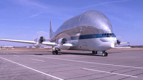 Super Guppy Arrives in Alabama to Drop Off Artemis I Heat Shield