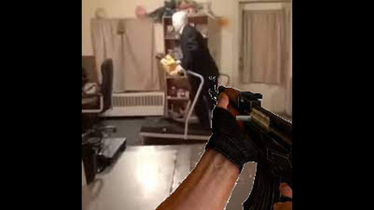 Playing scary games: slenderman gets several bullets lodged into his torso (slenderman must die)