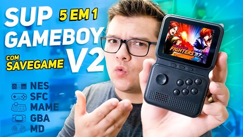 A EVOLUÇÃO DO GAMEBOY - 5 VÍDEO GAMES EM 1, com SAVEGAME! E PODE INSTALAR NOVOS JOGOS!