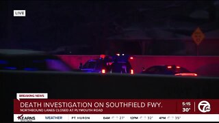 Death investigation on Southfield Freeway