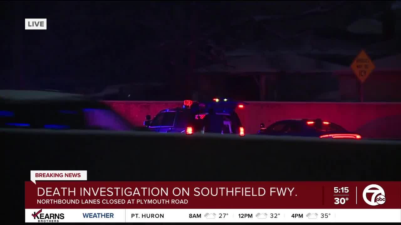 Death investigation on Southfield Freeway