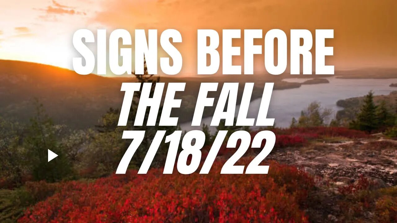 Signs Before the Fall