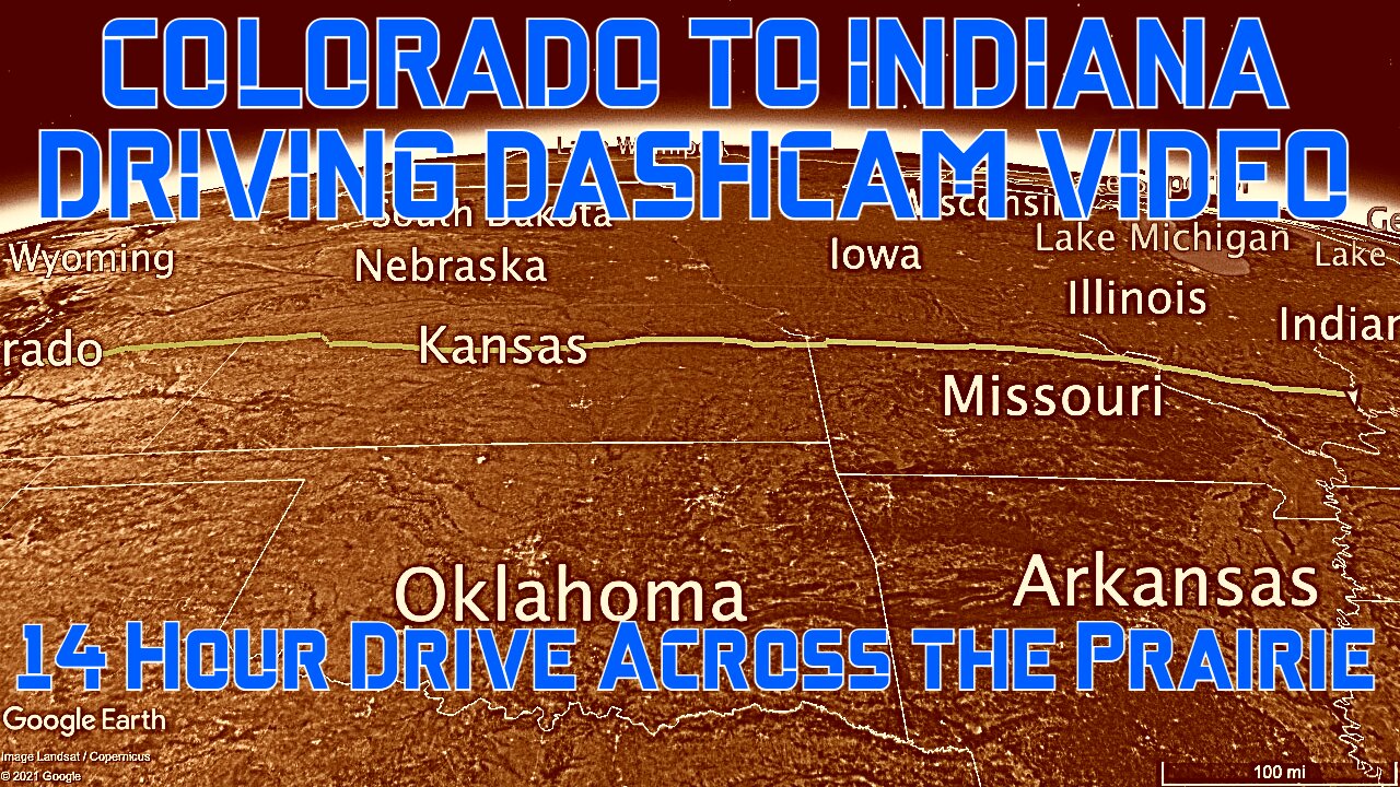 COLORADO TO INDIANA DRIVING DASHCAM VIDEO / 14 Hour Drive Across the Prairie / Garmin Drive Assist50