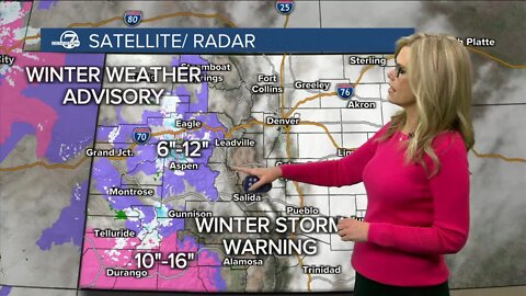 Chance for rain and snow for Denver tomorrow