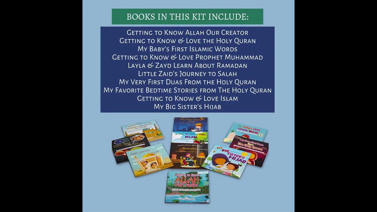 Children Islamic Book Set for Kids | Teaching Kids About Allah, Quran, Islam & Prophet Muhammad PBUH