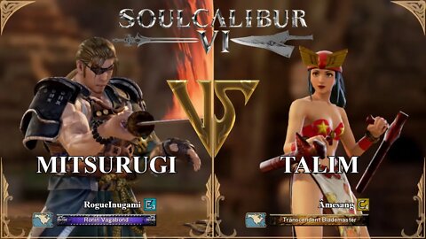 Mitsurugi (RogueInugami) VS Talim (Âmesang) (SoulCalibur™ VI: Online)