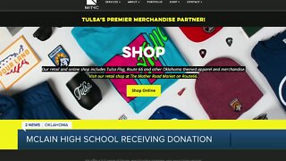 McLain High School Receiving Donation