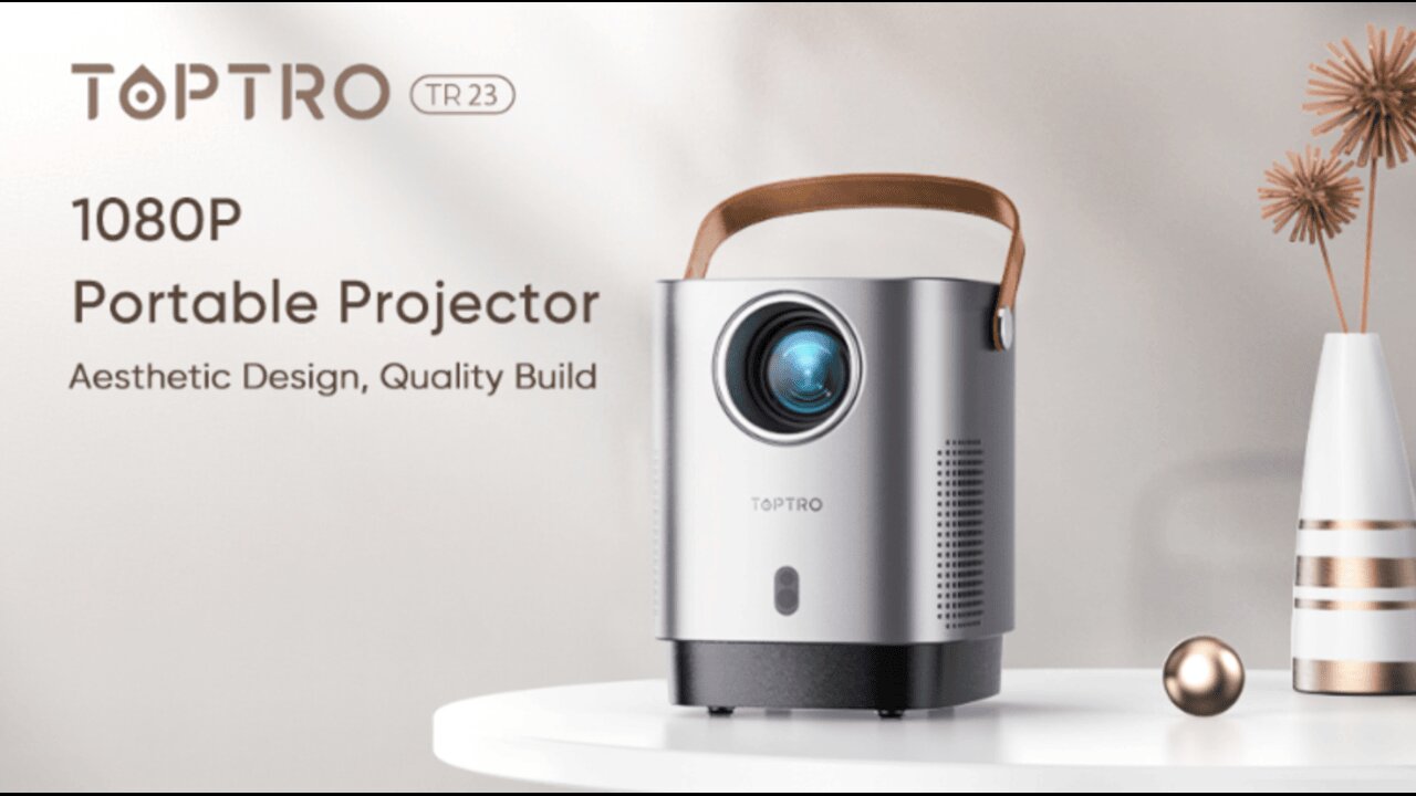 5G WiFi Bluetooth Projector, TOPTRO TR23 Mini Projector
