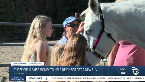Three girls raise money to help neighbor get new SUV