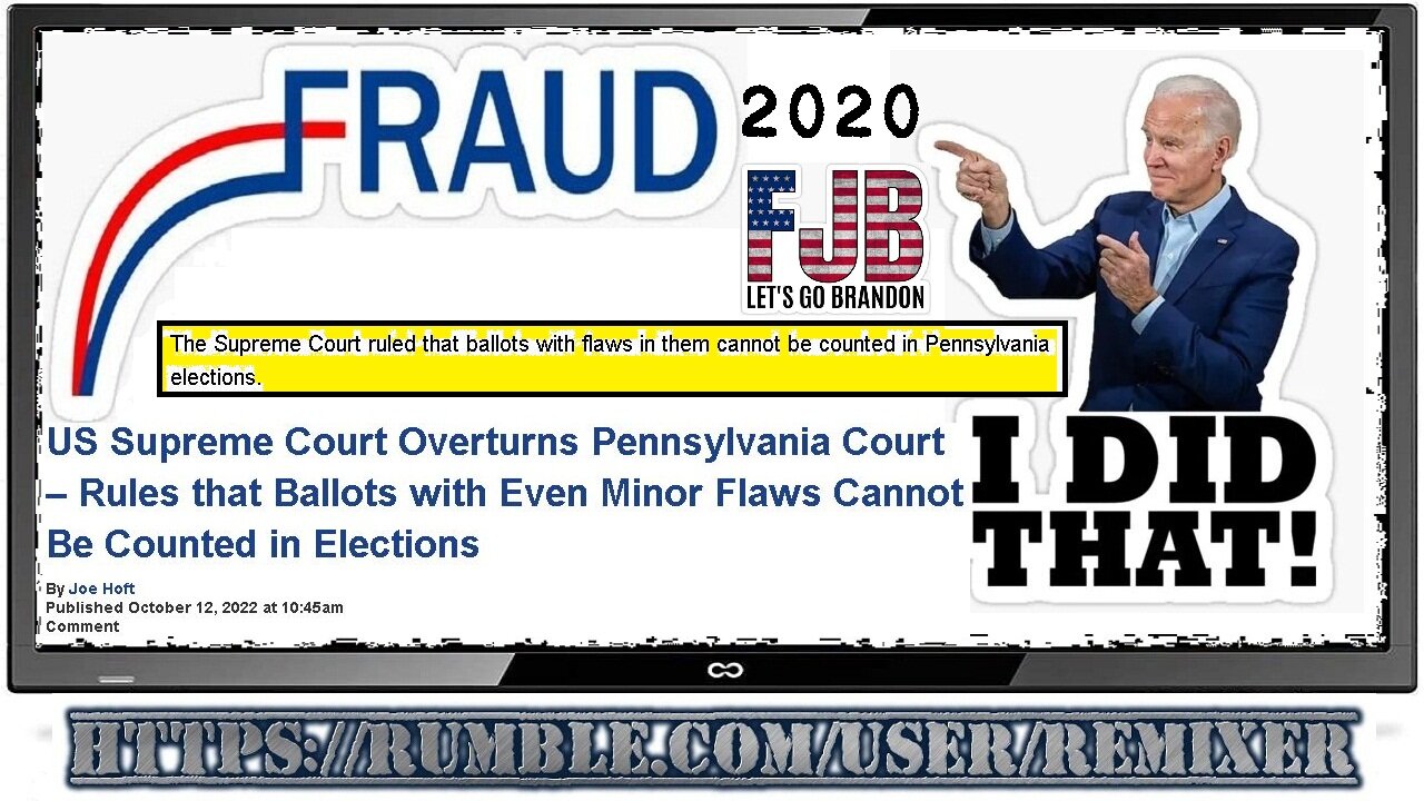 SCOTUS rules FRAUD 2020