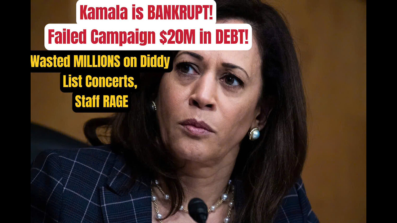 Kamala is BANKRUPT! Failed Campaign $20M in DEBT! Wasted MILLIONS on Diddy List Concerts, Staff RAGE