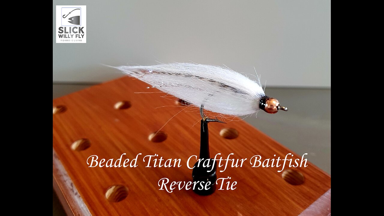 Simple Beaded Craft Fur Titan Baitfish Reverse Tie