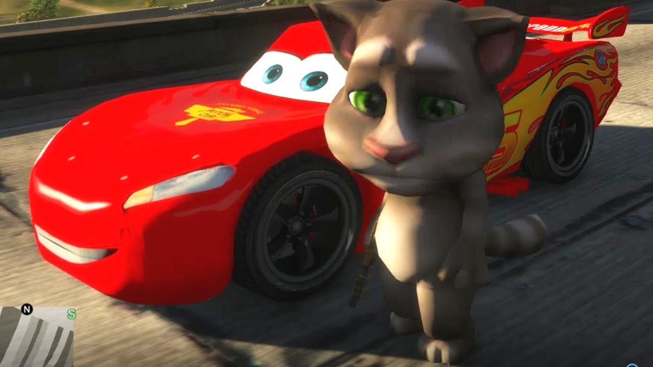 Cat Tom and Lightning McQueen in GTA V, The Rescue of Lightning Mcqueen, Grand Theft Auto V