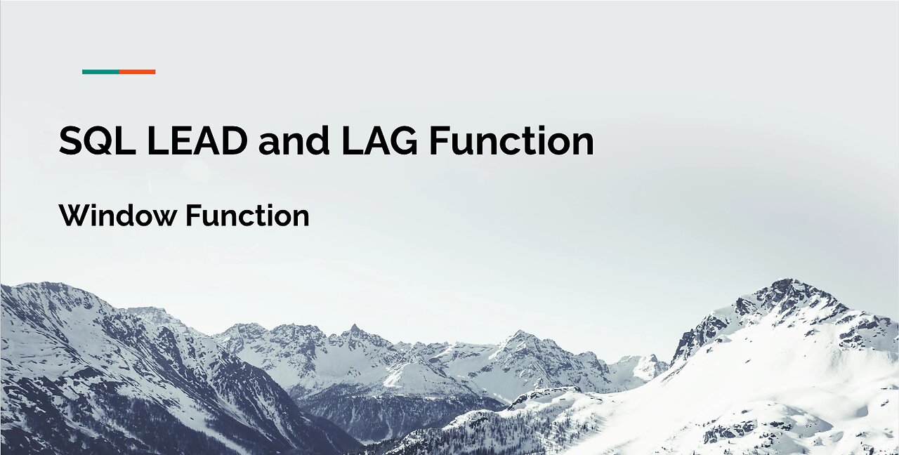 SQL LEAD and LAG Function Tutorial