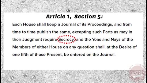 Excerpt: "Keeping Secrets... In The Constitution"