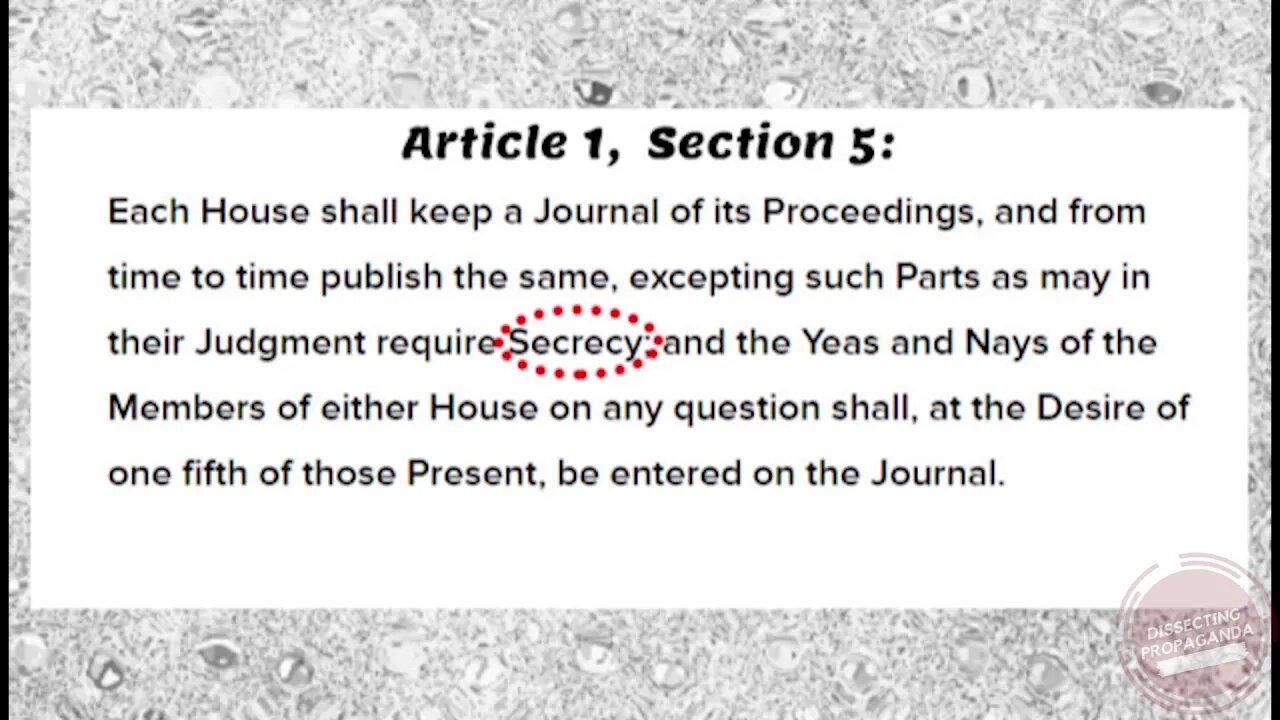 Excerpt: "Keeping Secrets... In The Constitution"