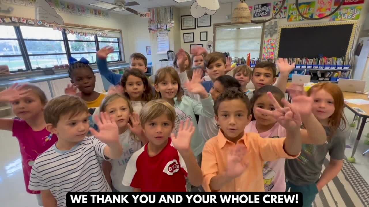 Naples students give thanks after Hurricane Ian