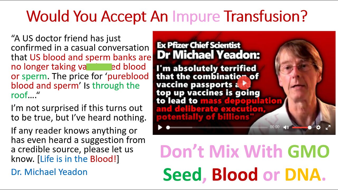 Transhumanists Mix GMO Seed, Blood & DNA