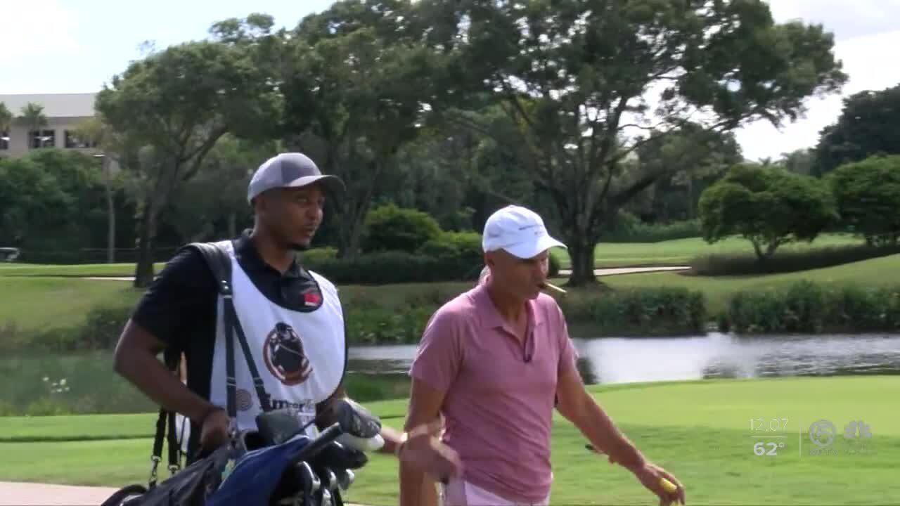 Caddying for Rocco Mediate at TimberTech Championship