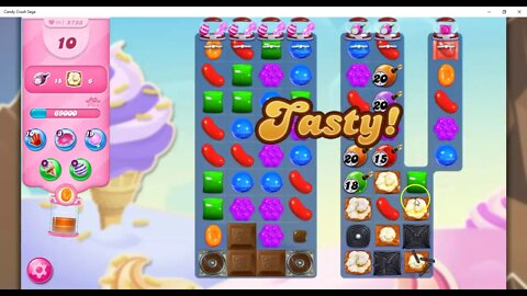 Candy Crush level 5733 Talkthrough, 30 Moves 0 Boosters