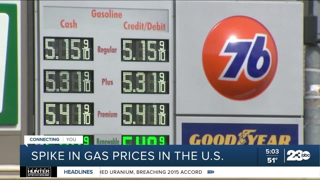 Average gas price in Los Angeles hits $5 per gallon; some U.S. cities seeing $6 gas prices