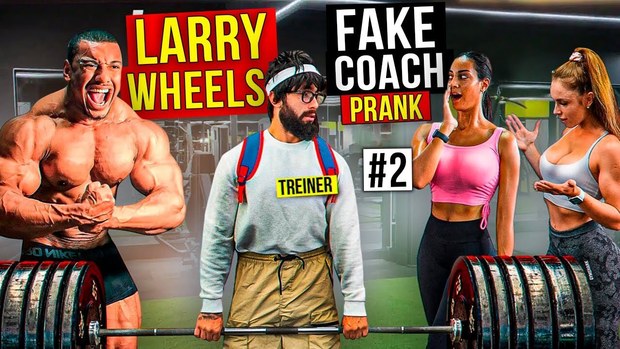 FAKE TRAINER PRANK with LARRY WHEELS - Elite Powerlifter Pretended to be a Beginner coah in Gym