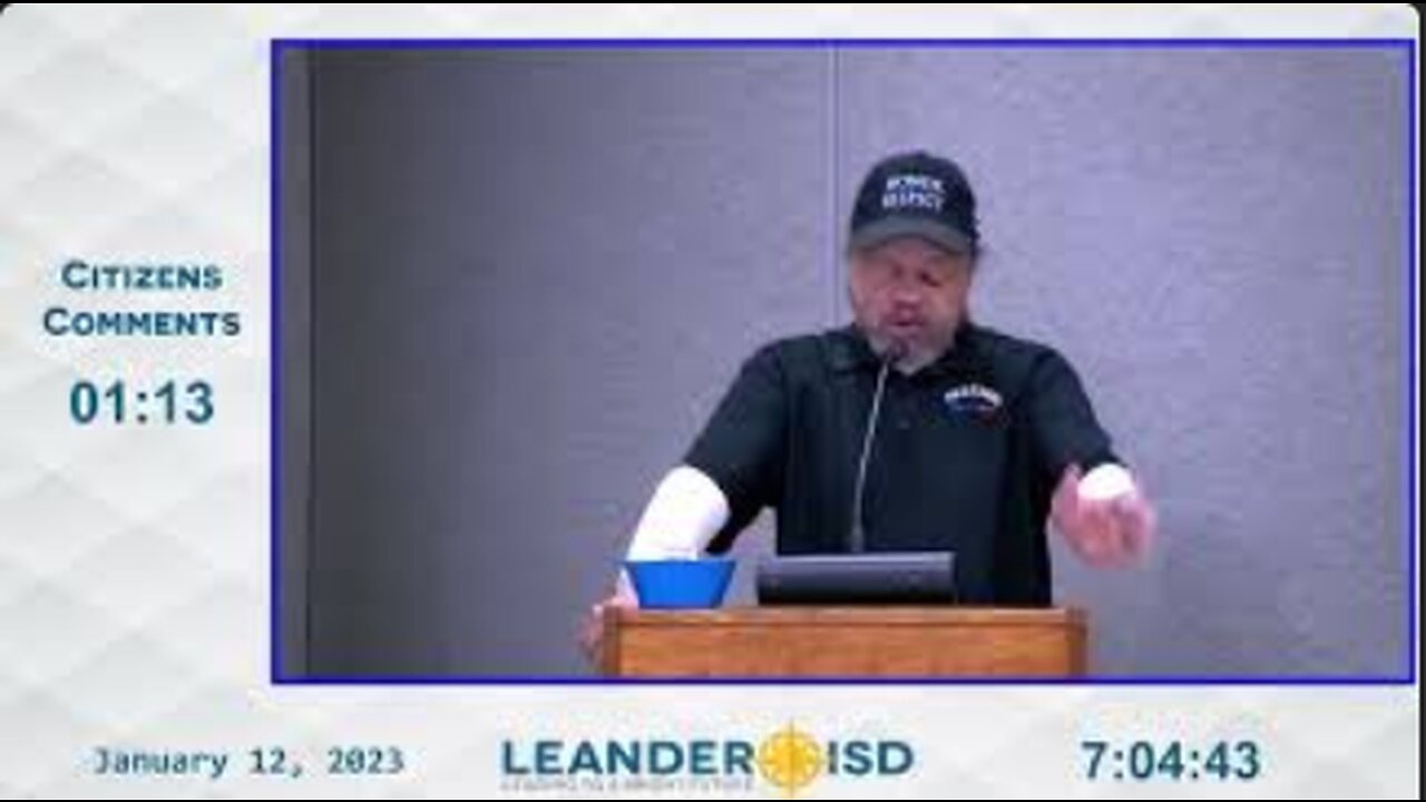 Leander ISD Father Explains Federal Law against Grooming to School Board (01-12-2023)