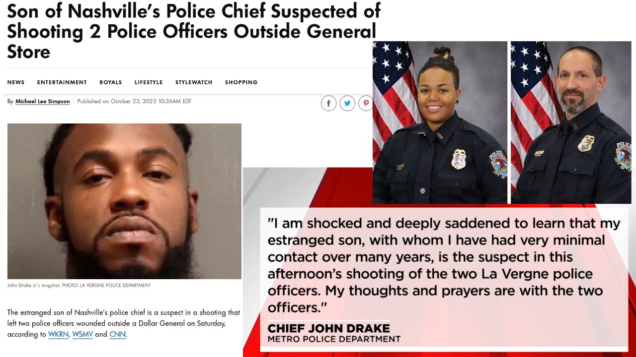 Nashville police chief’s son suspected in shooting of 2 officers